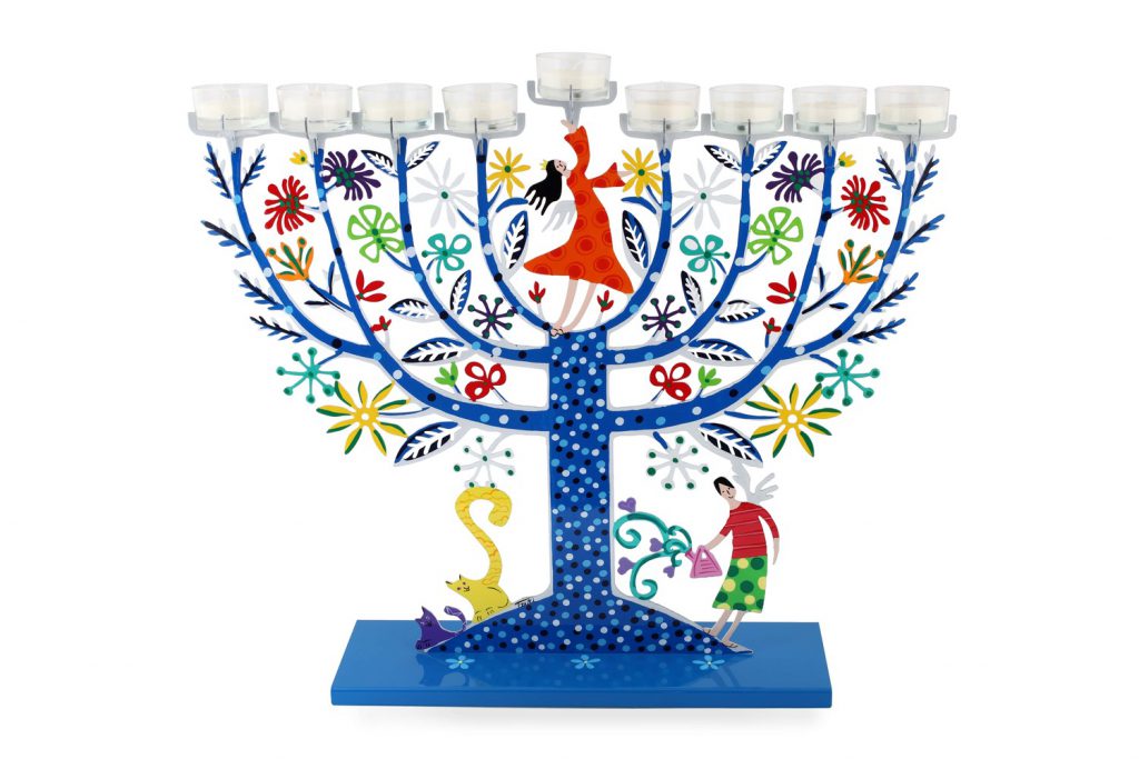 Hanukkah Family Tree / MENORAH - MULTICOLOR 40.5cm x 47.5cm x 10cm