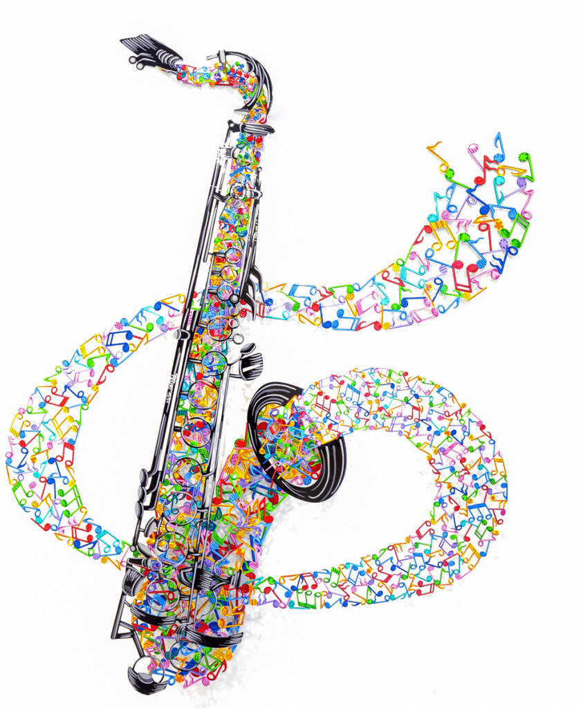 Saxophone Wall Sculpture(壁がけの彫刻)