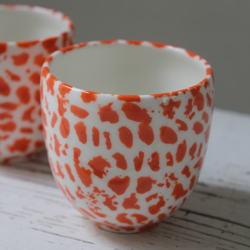 Souf Alon 湯呑み茶碗セット オレンジ