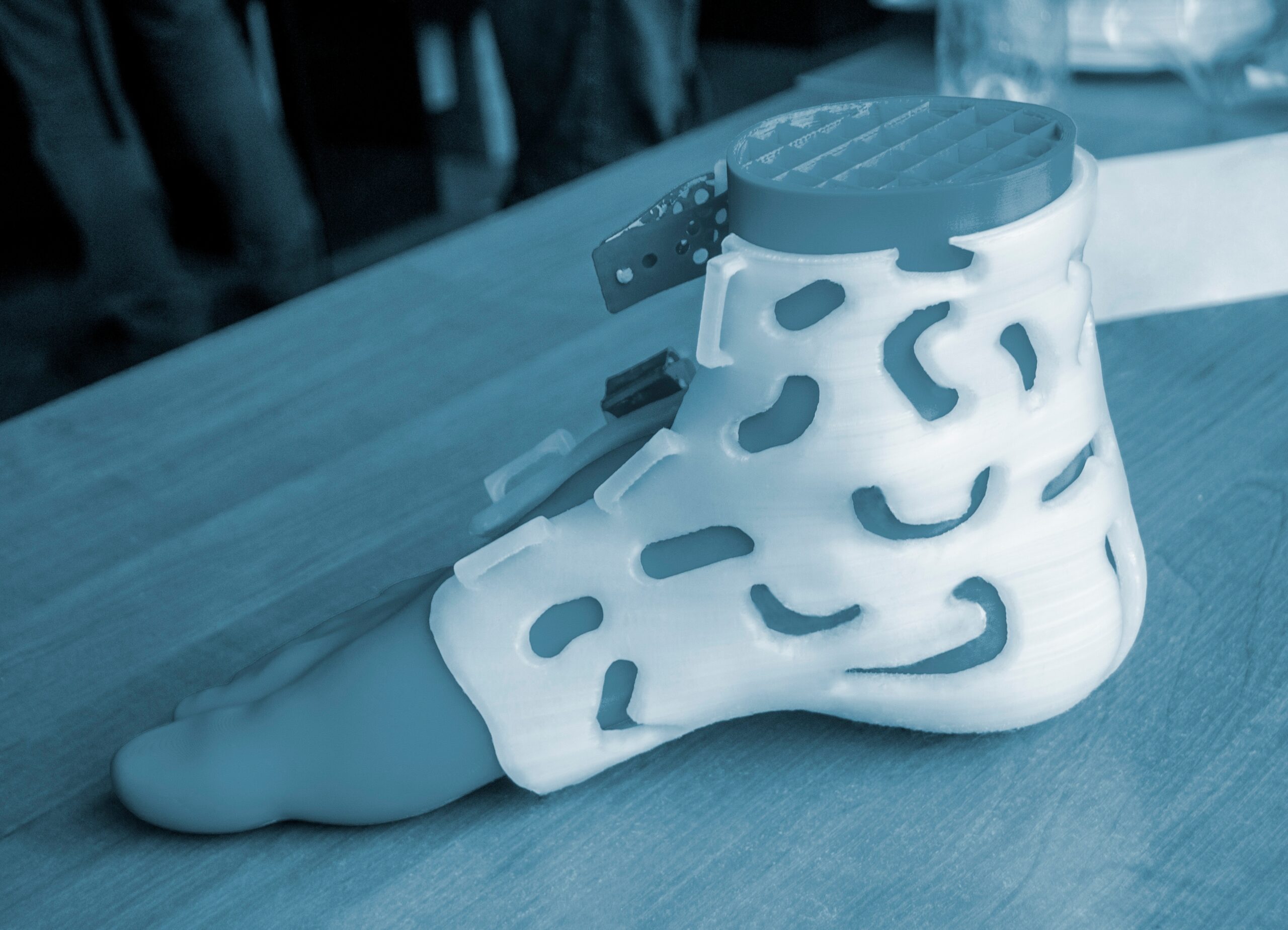 3Dプリンターで作った足の保護器具