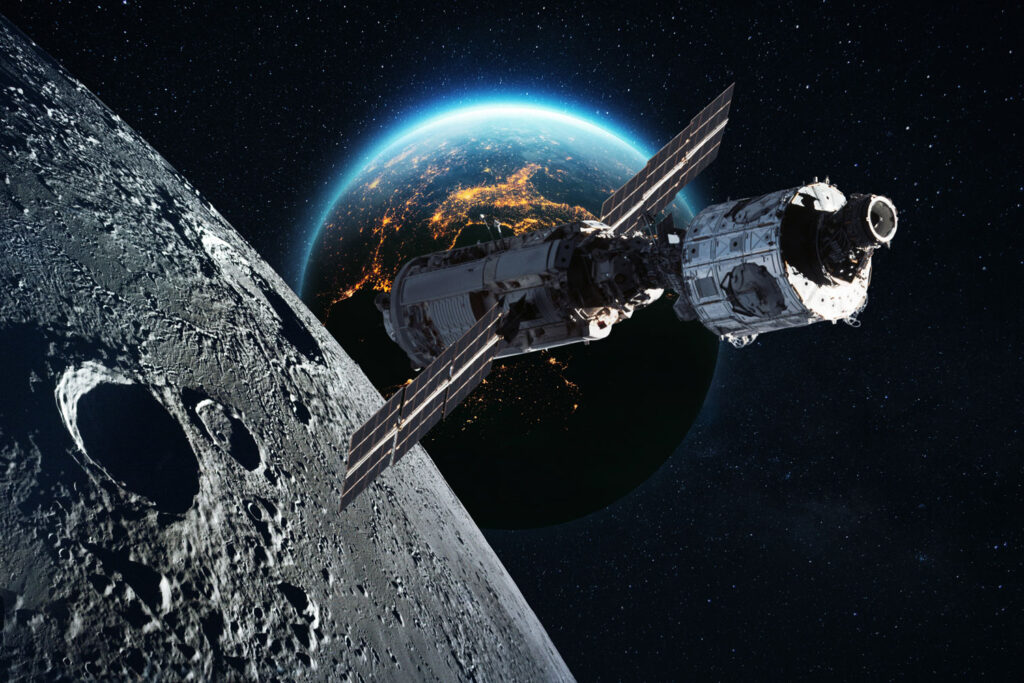 アルテミス計画による月周回探査をイメージした宇宙船
