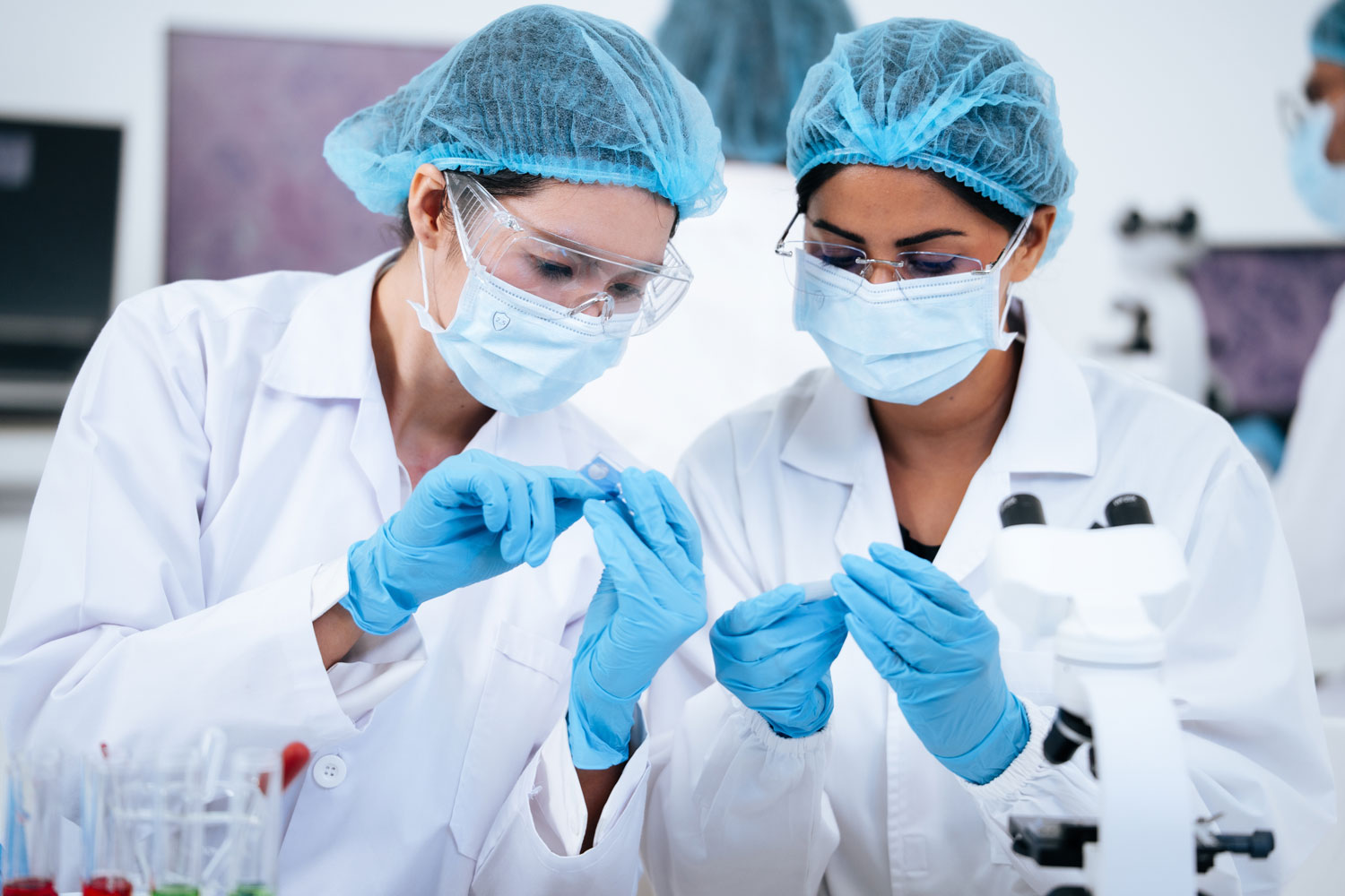 がん治療への応用を目指した医薬品研究を行う研究室